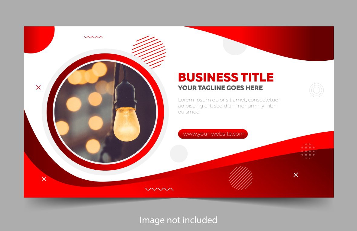 فایل قالب جلد کسب و کار قرمز برای فیسبوک - Red Business Cover Template for Facebook