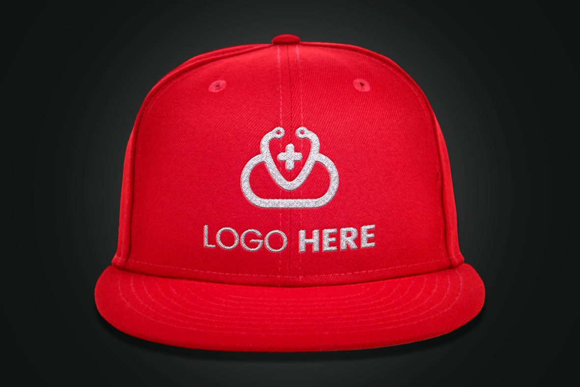 فایل موکاپ لوگو کلاه قرمزی - Red Cap Logo Mockup