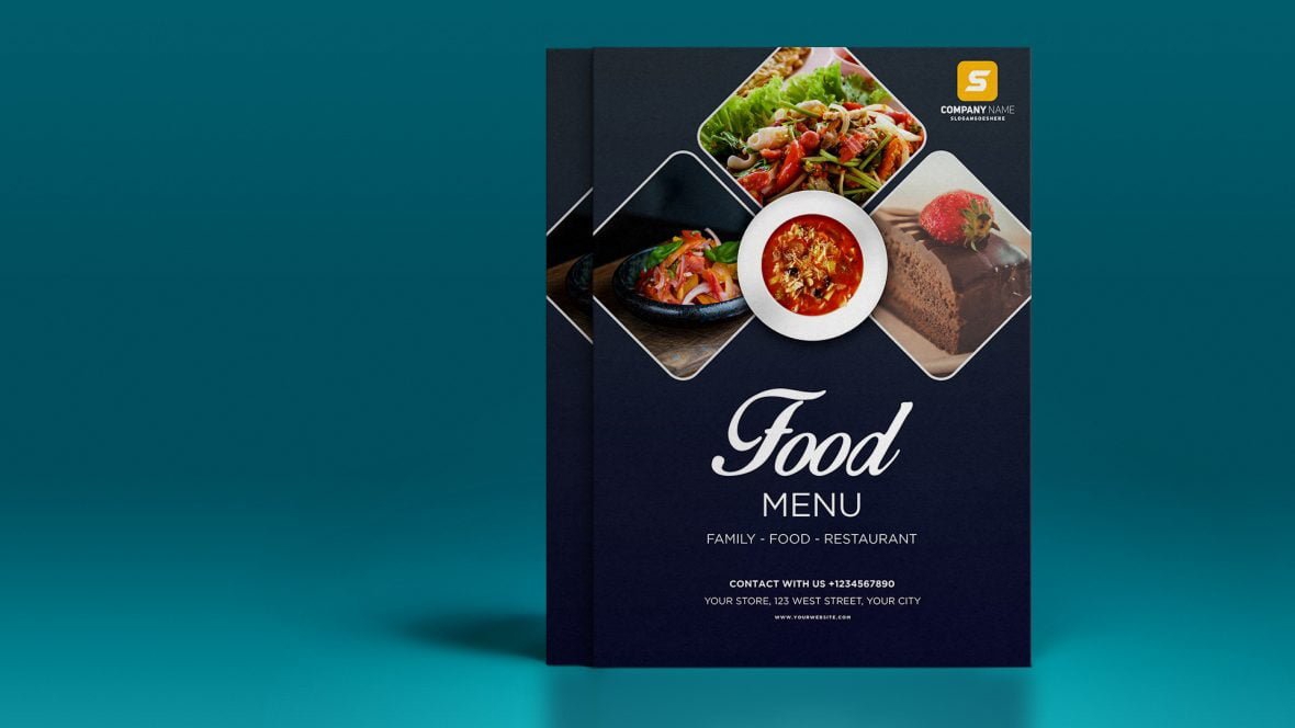 فایل طراحی بروشور رستوران - Restaurant Flyer Design