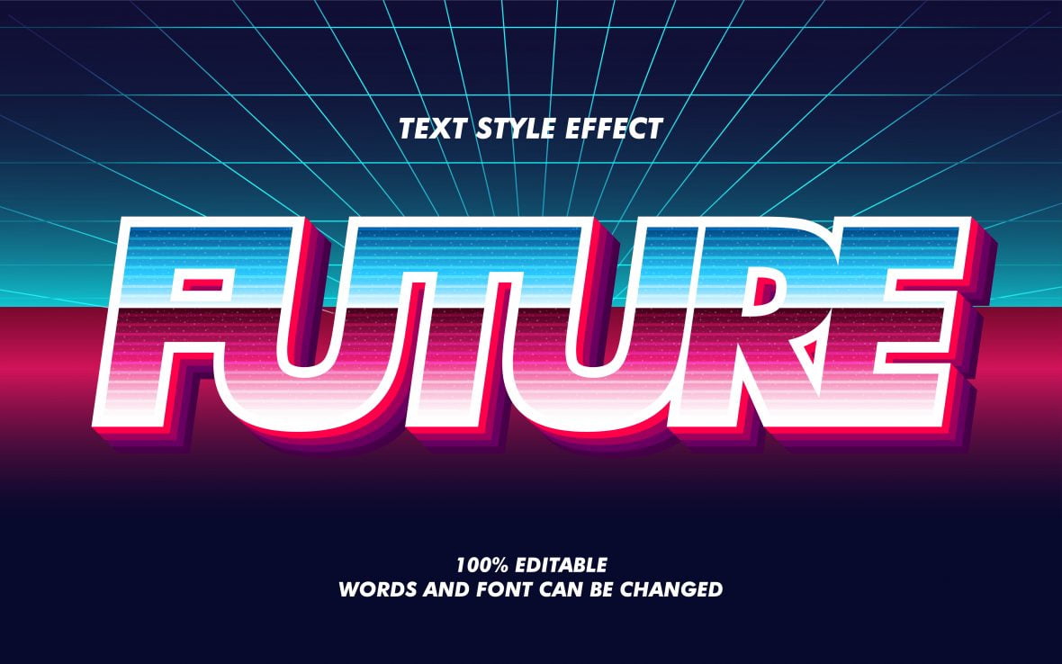 فایل افکت متن رنگی رترو - Retro Color Text Effect