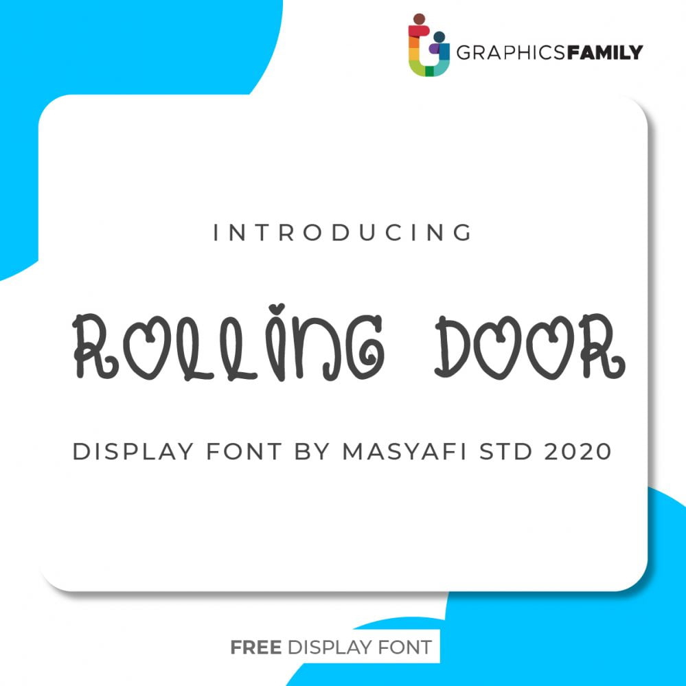 فایل فونت درب نورد - Rolling-door Font