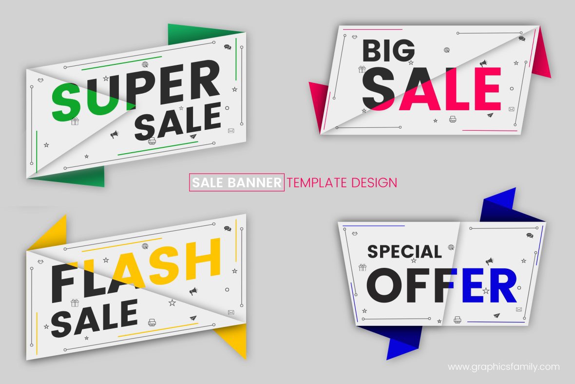 فایل بنر فروش ویژه طرح وکتور - Sale banner template design vector image