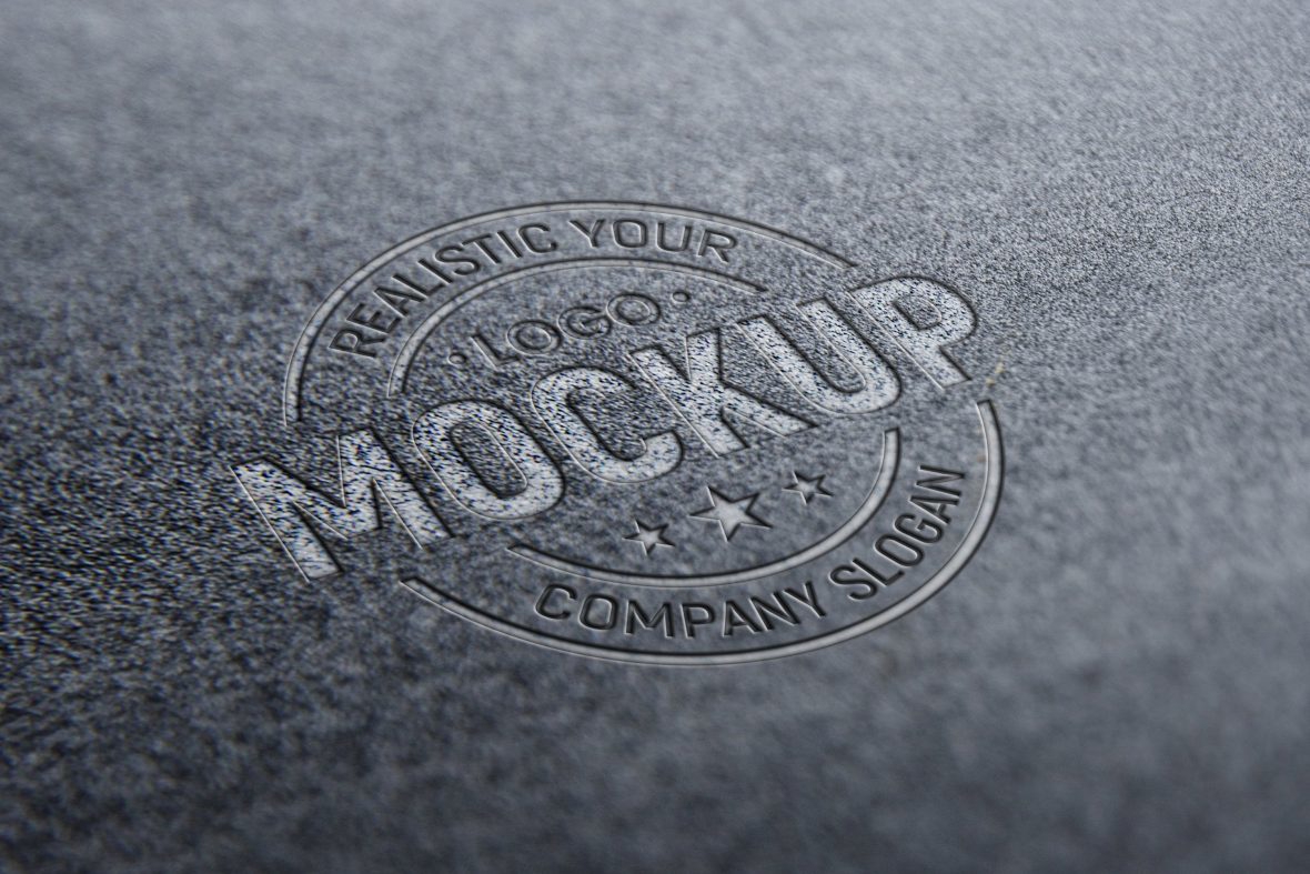 فایل موکاپ لوگوی سه بعدی کاغذ سنباده - Sandpaper 3D Logo Mockup