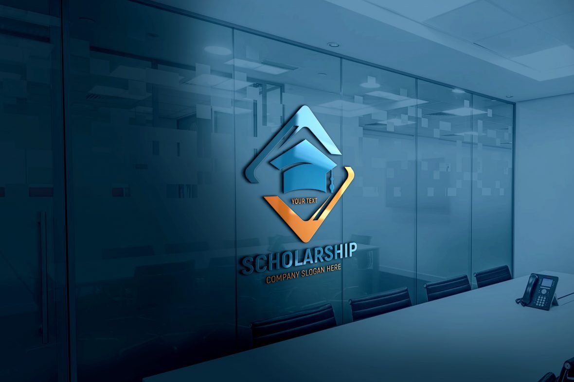 فایل طراحی لوگوی بورسیه تحصیلی - Scholarship Logo Template Design