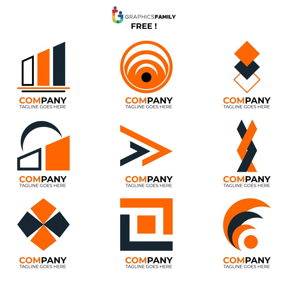 فایل مجموعه ایده‌های طراحی لوگوی شرکت - Set of Company Logo Design Ideas