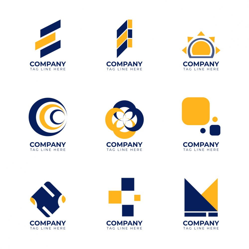 فایل مجموعه ای از لوگوهای خلاقانه شرکت ها - set of creative company logos