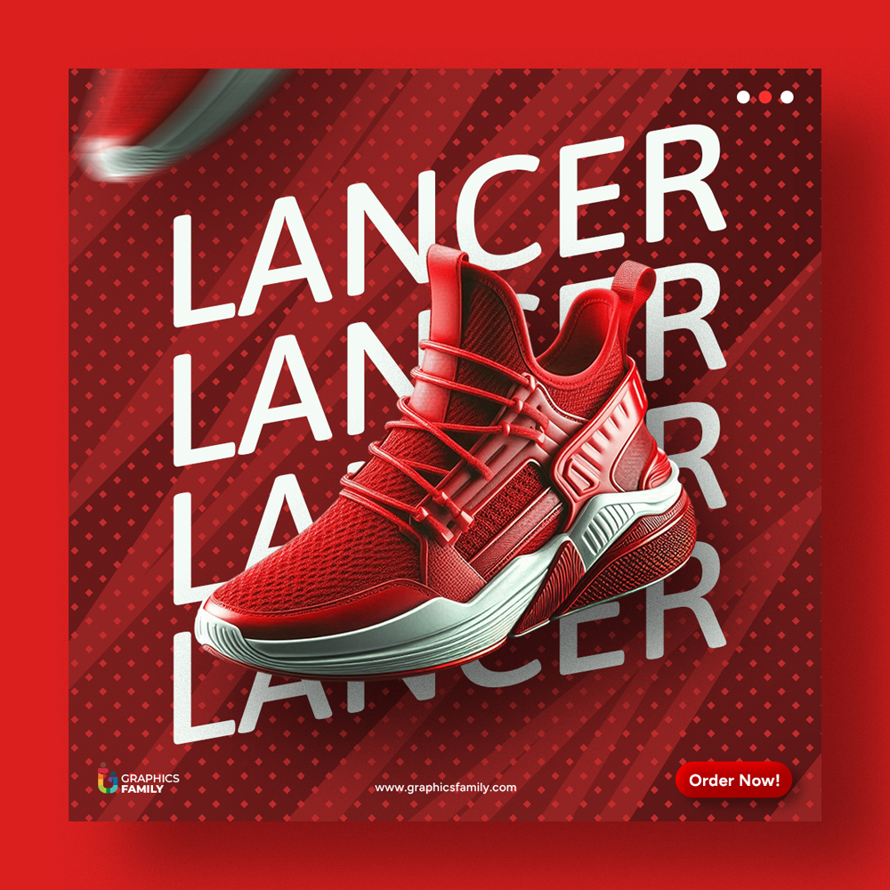 فایل طراحی پست شبکه‌های اجتماعی برند کفش - Shoes Brand Social Media Post Design
