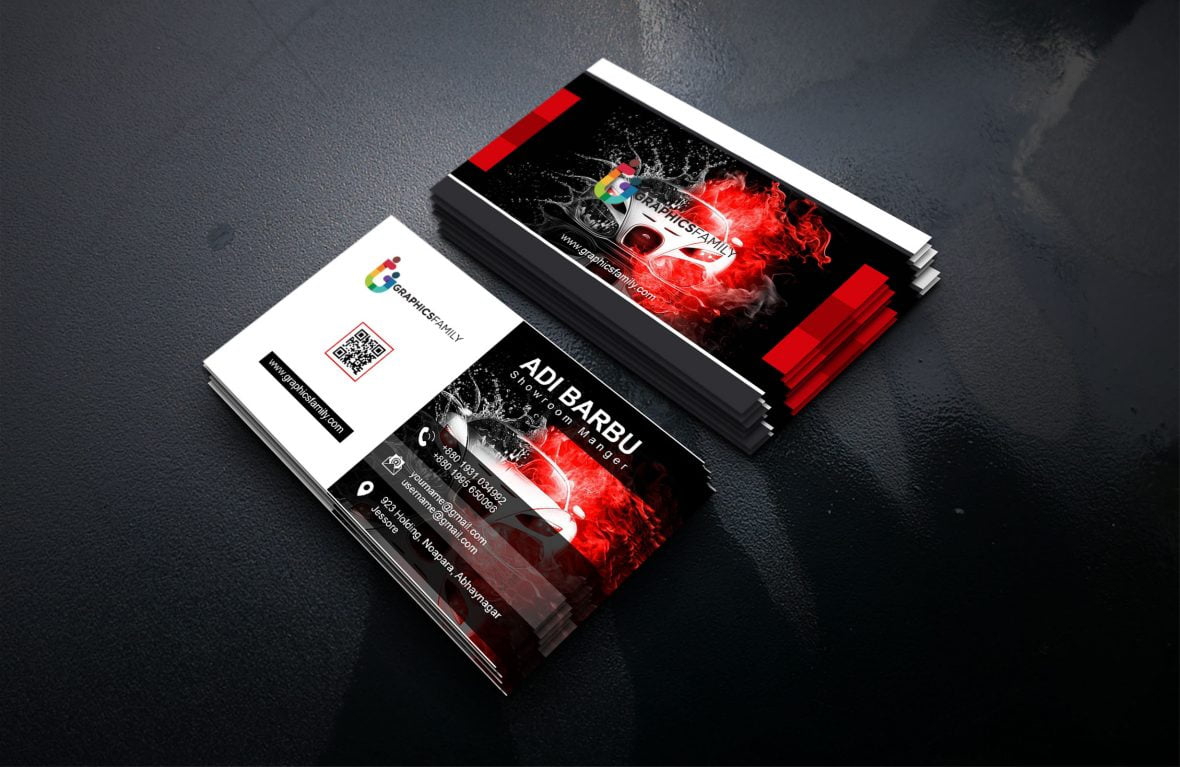 فایل قالب کارت ویزیت مدیر نمایشگاه psd - Showroom Manager Business Card Template psd