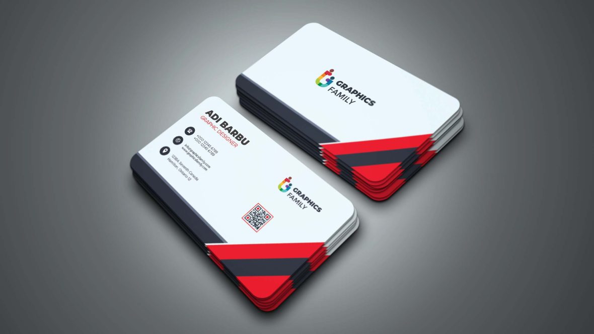 فایل قالب طراحی کارت ویزیت ساده و مدرن با رنگ‌های سفید و قرمز - Simple and Modern Business Card Design Template with White and Red