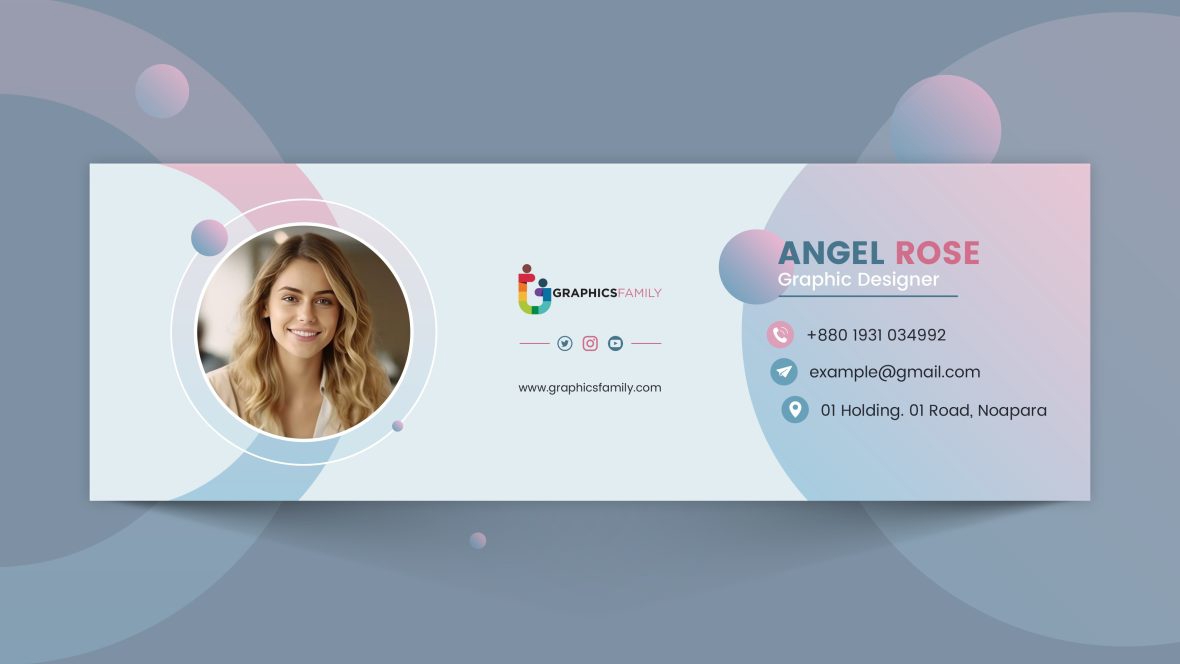 فایل طراحی امضای ایمیل ساده و منحصر به فرد - Simple And Unique Email Signature Design