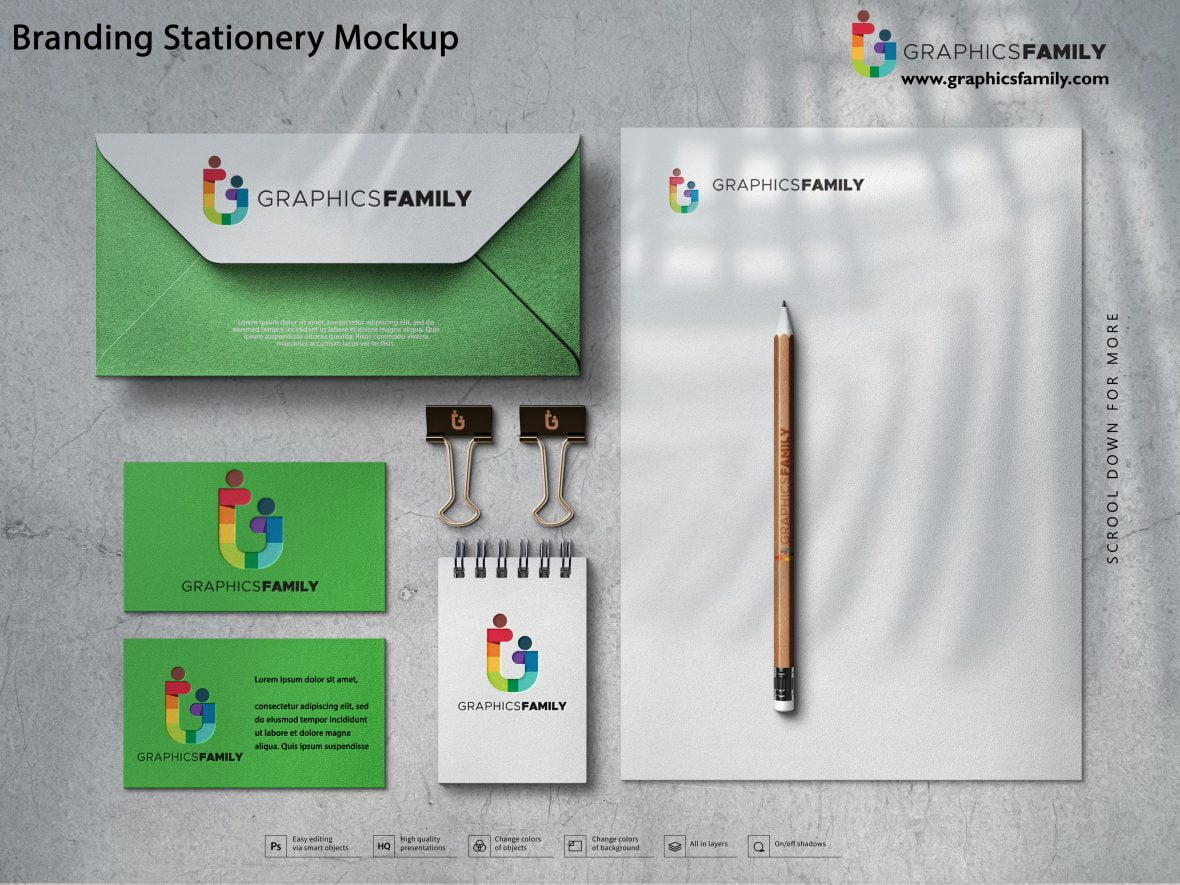 فایل موکاپ لوازم التحریر ساده برندسازی PSD - Simple Branding Stationery Mockup PSD