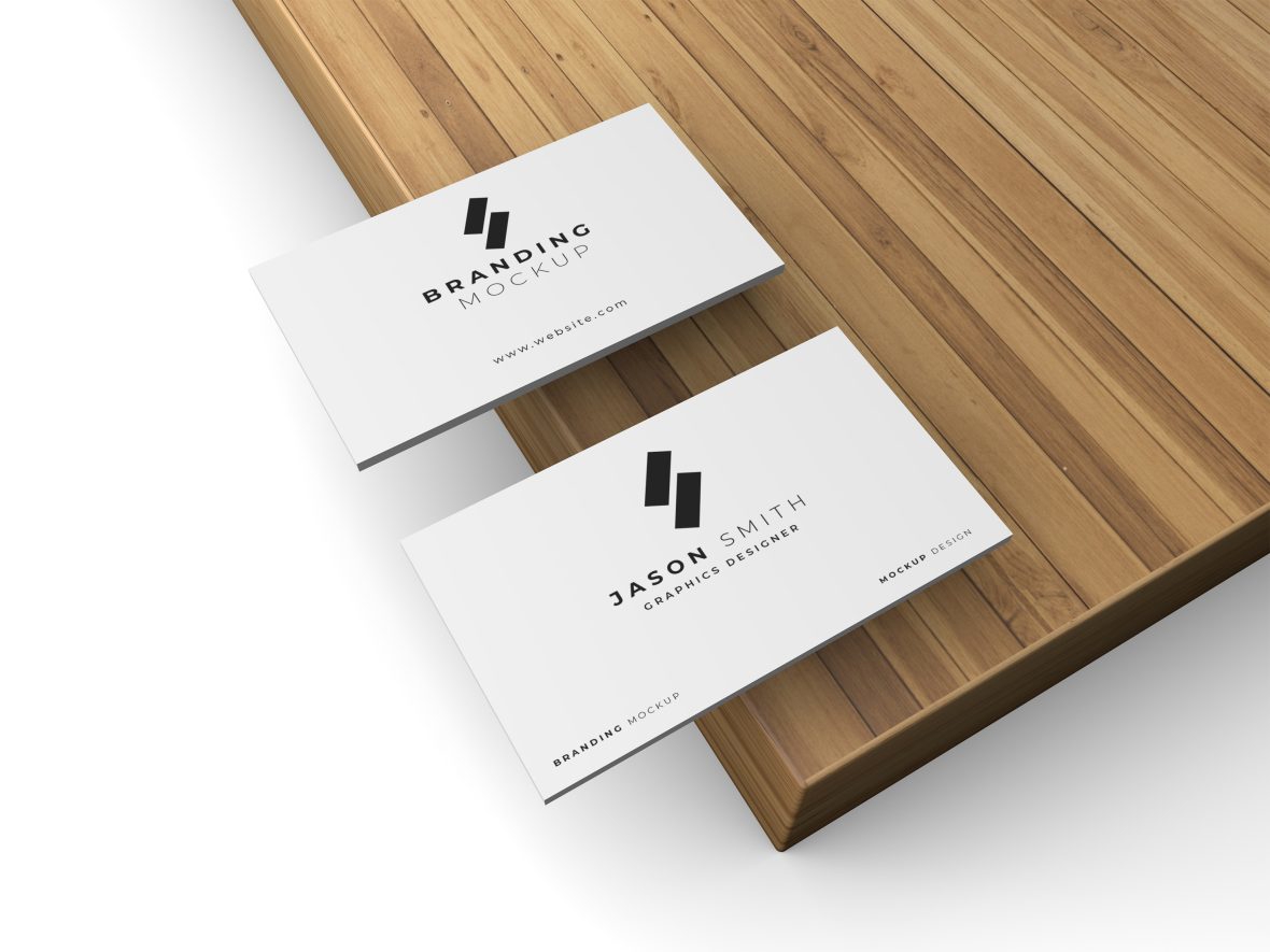 فایل الگوی موکاپ کارت ویزیت ساده - Simple Business Card Mockup Template