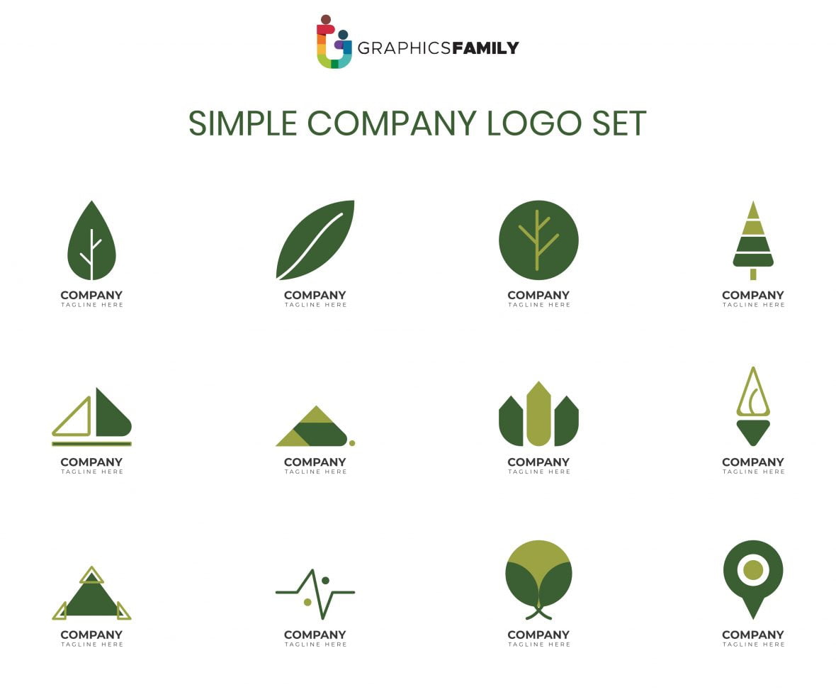 فایل مجموعه لوگو ساده شرکت - simple company logo set