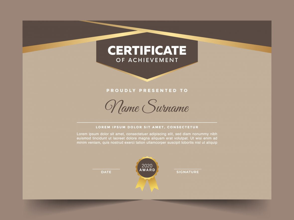 فایل طراحی گواهینامه ساده و قابل ویرایش - Simple Editable Certificate Design