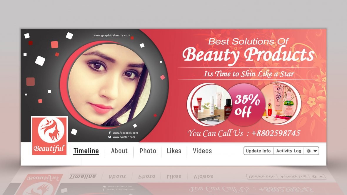 فایل طراحی جلد فیسبوک مراقبت از پوست - Skin Care Facebook Cover Design