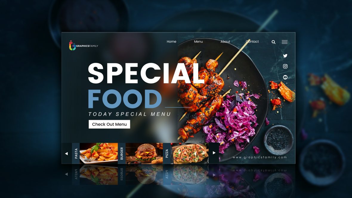 فایل طراحی بنر منوی غذا برای رسانه‌های اجتماعی - Social Media Food Menu Banner Design