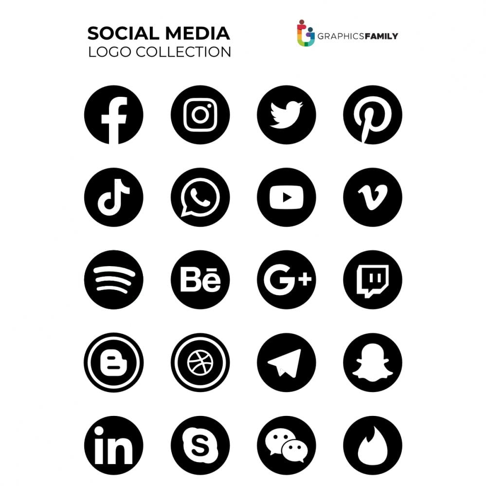 فایل مجموعه لوگوتایپ رسانه‌های اجتماعی - Social Media Logotype Collection