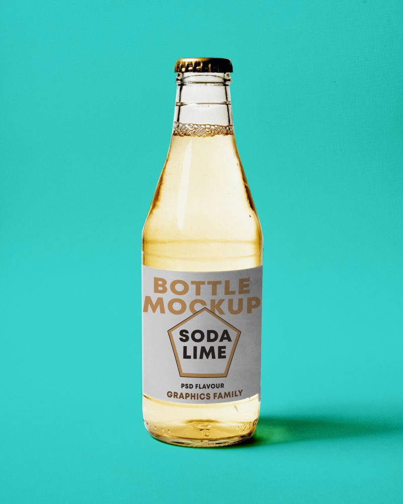 فایل موکاپ طراحی برچسب بطری نوشابه - Soda Bottle Label Design Mockup