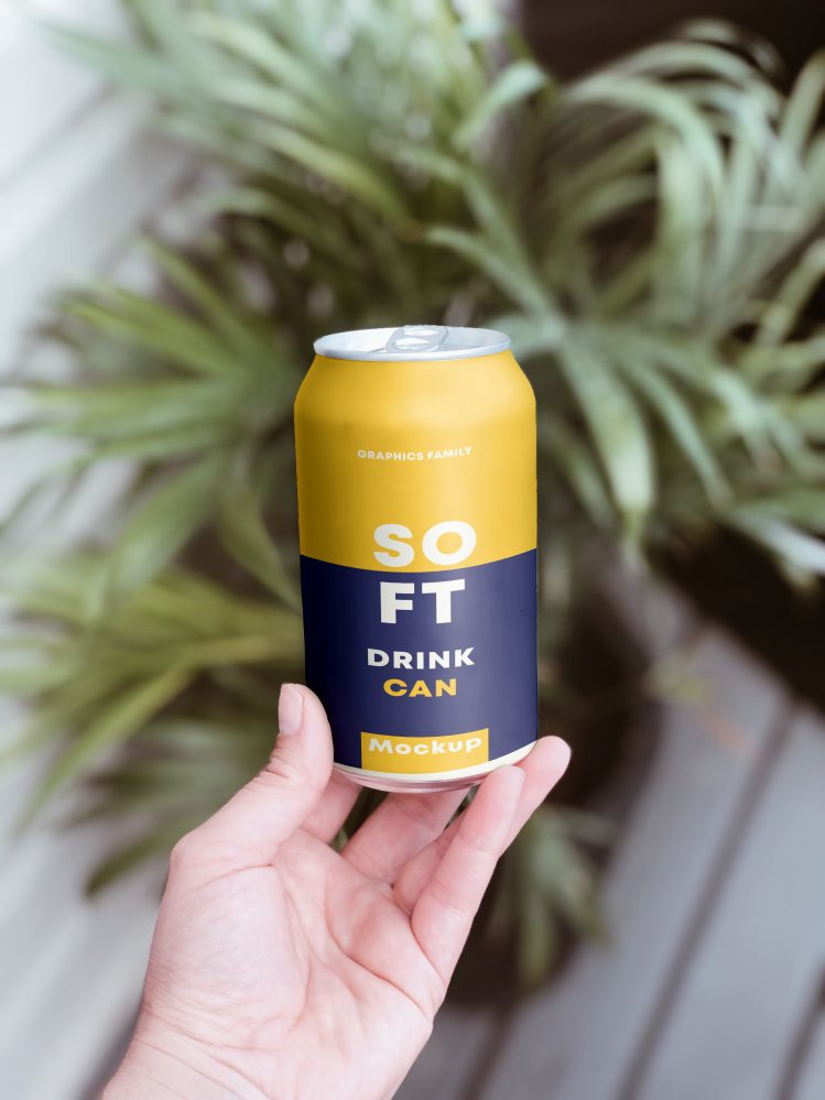 فایل ماکت طراحی قوطی نوشابه - Soft drink Can Design Mockup