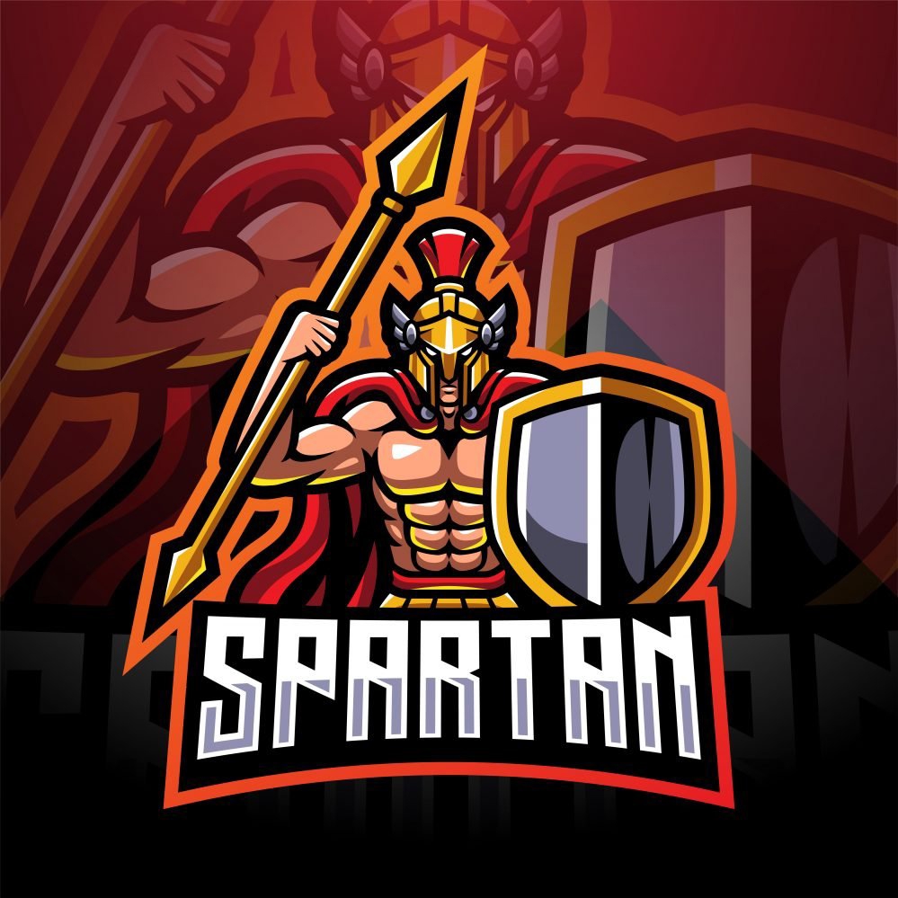 فایل الگوی لوگوی نماد ورزش‌های الکترونیکی ارتش اسپارتان - Spartan Army Esports Mascot Logo Template