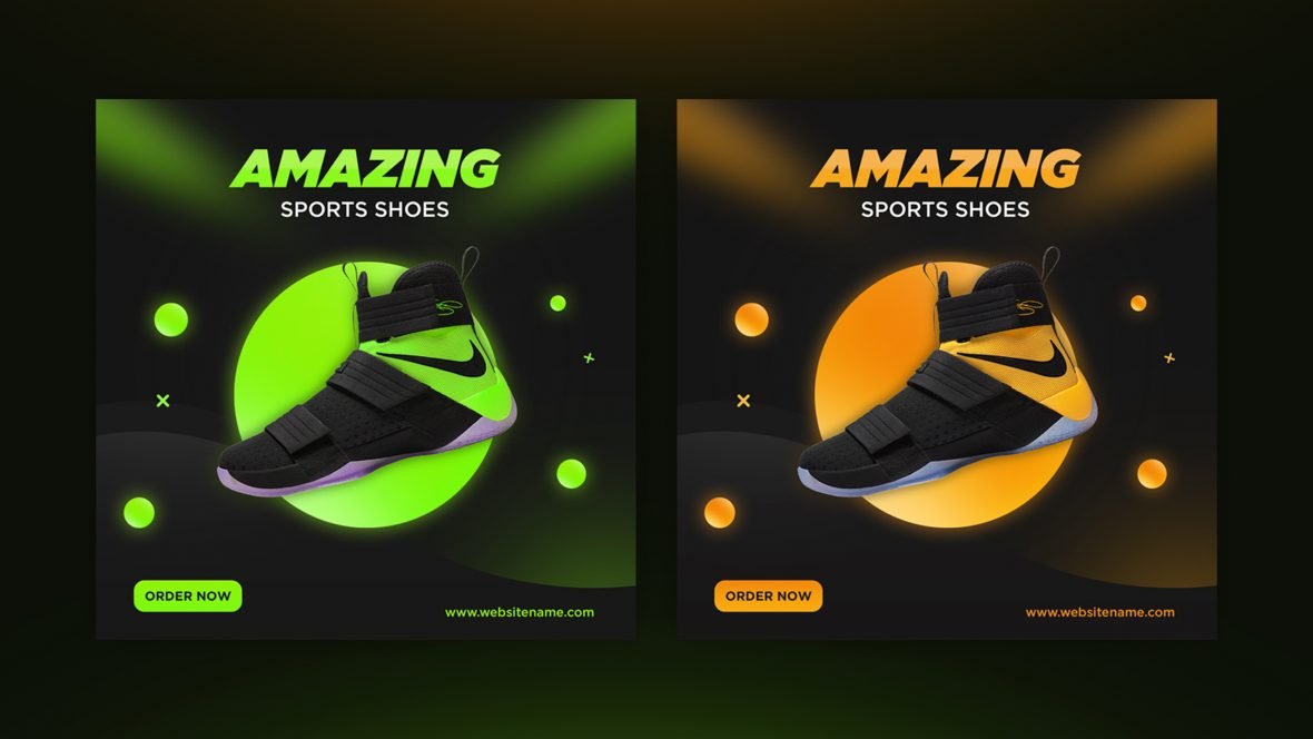 فایل الگوی بنر کفش ورزشی - Sport Shoes Banner Template