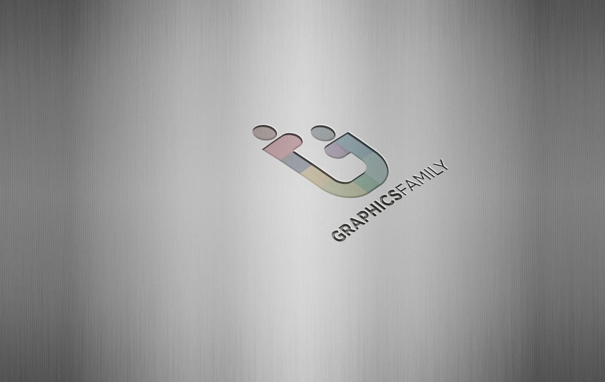 فایل موکاپ لوگو برش لیزری فولادی PSD - Steel Laser Cut PSD Logo Mockup