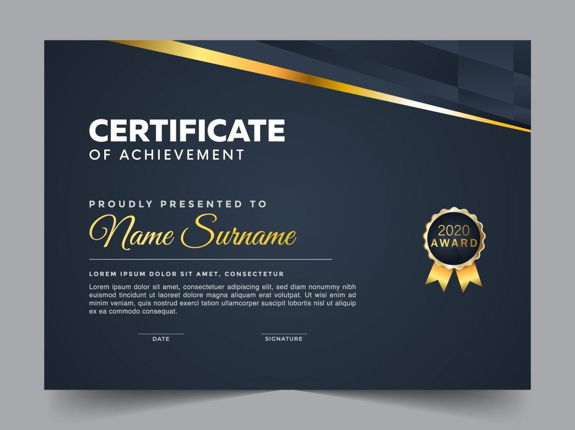 فایل طراحی گواهینامه شیک - Stylish Certificate Design