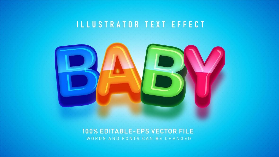 فایل افکت متن رنگارنگ و زیبا - Sweet colorful Text Effect