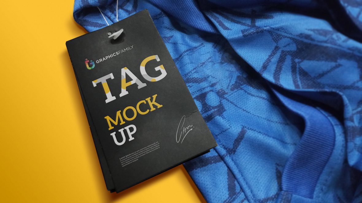 فایل ماکت برچسب - Tag Mockup