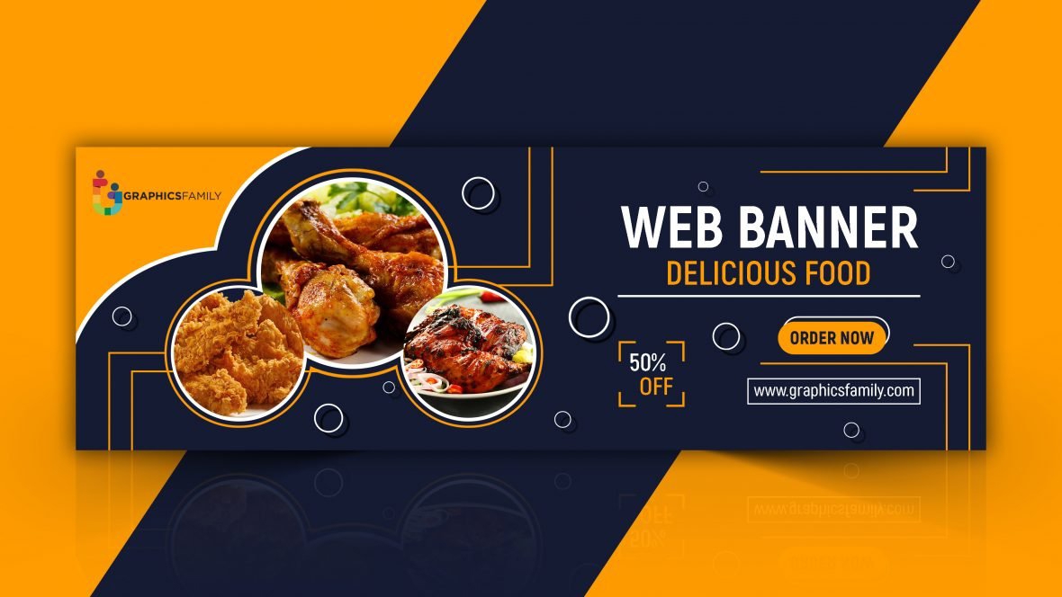 فایل طراحی بنر وب غذای خوشمزه - Tasty Food Web Banner Design