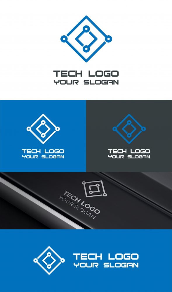 فایل طراحی لوگو فناوری - Tech Logo Design