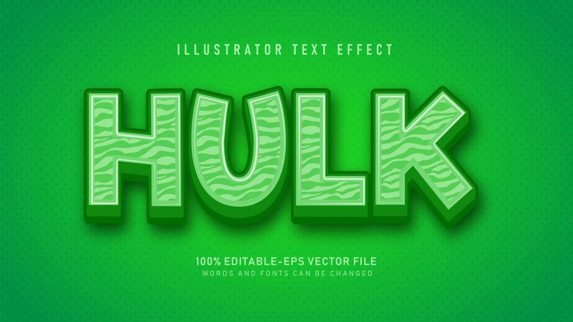 فایل افکت متن سبز پررنگ بافت‌دار - Textured Bold Green Text Effect