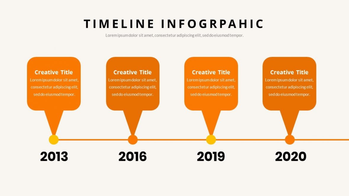 فایل قالب پاورپوینت اینفوگرافیک جدول زمانی - Timeline Powerpoint Infographic Template