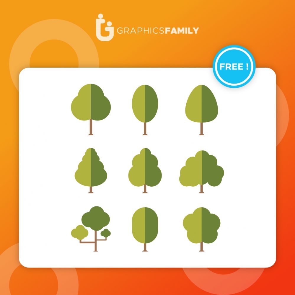 فایل مجموعه درختان وکتور با کیفیت عالی - Trees collection Premium Quality Vector