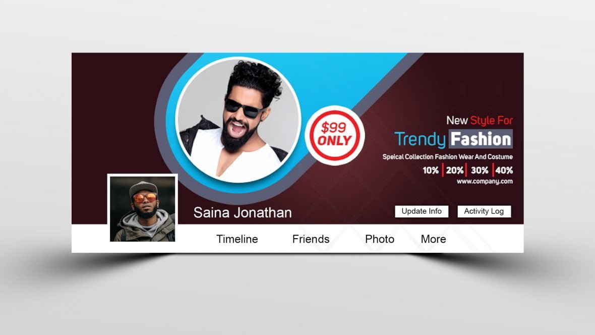 فایل طراحی جلد آگهی فیسبوک به سبک مد روز - Trendy Fashion Style Facebook Ad Cover Design
