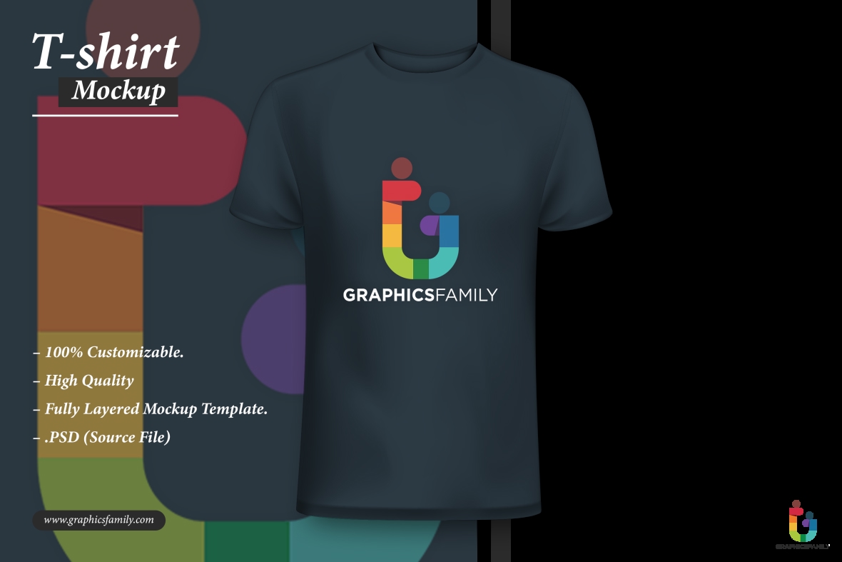 فایل الگوی ماکت تی‌شرت با تصویر وکتور قلب - T-shirt mock-up template with heart vector image