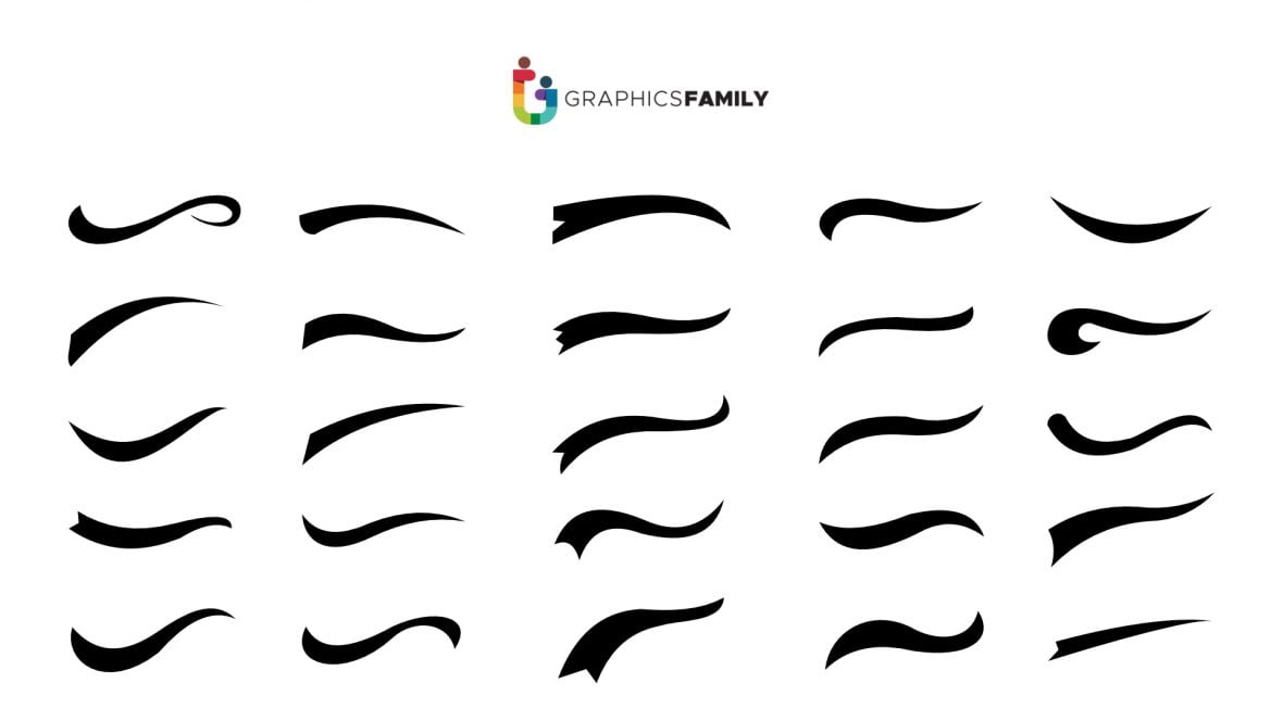 فایل شکل دم تایپوگرافی برای متن علامت تیم ورزشی فوتبال یا دو و میدانی - Typography tails shape for football or athletics sport team sign text