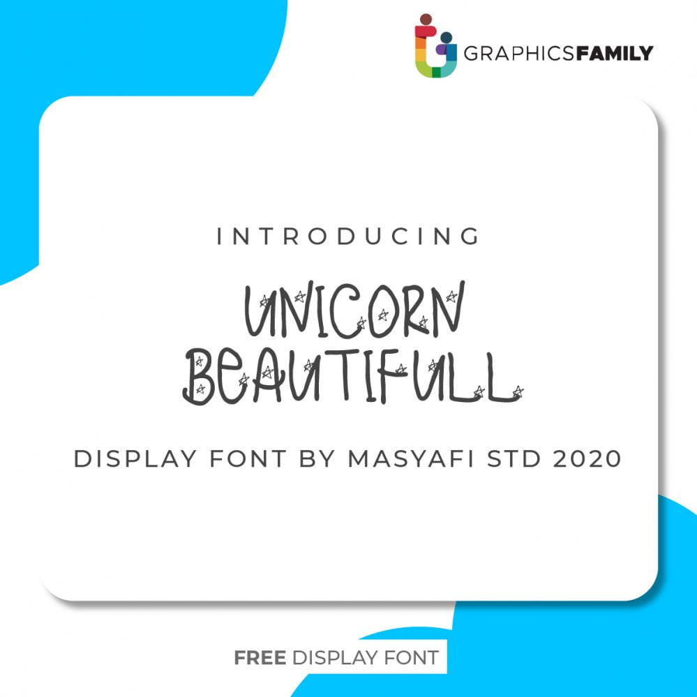 فایل فونت زیبای تک شاخ - Unicorn Beautiful Font