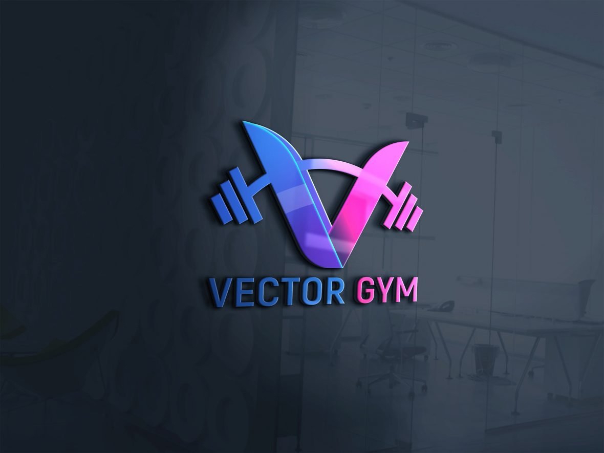 فایل قالب PSD لوگو باشگاه ورزشی - Vector Gym Logo PSD Template