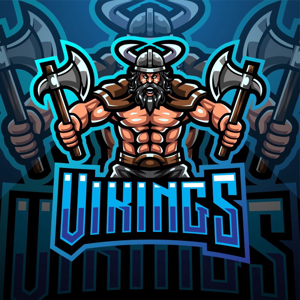 فایل الگوی نماد ورزش‌های الکترونیکی تیم وایکینگ‌ها - Vikings Squad Esports Mascot Template