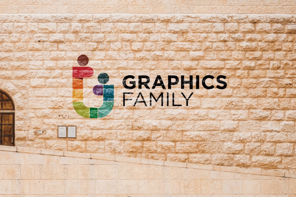 فایل موکاپ لوگو دیوار آجری قدیمی - Vintage Bricks Wall Logo Mockup