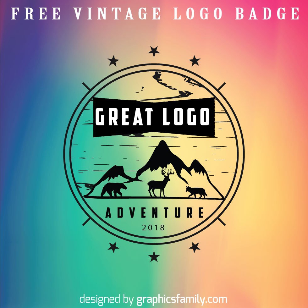 فایل منبع نشان لوگوی قدیمی .ai - Vintage Logo Badge Source .ai