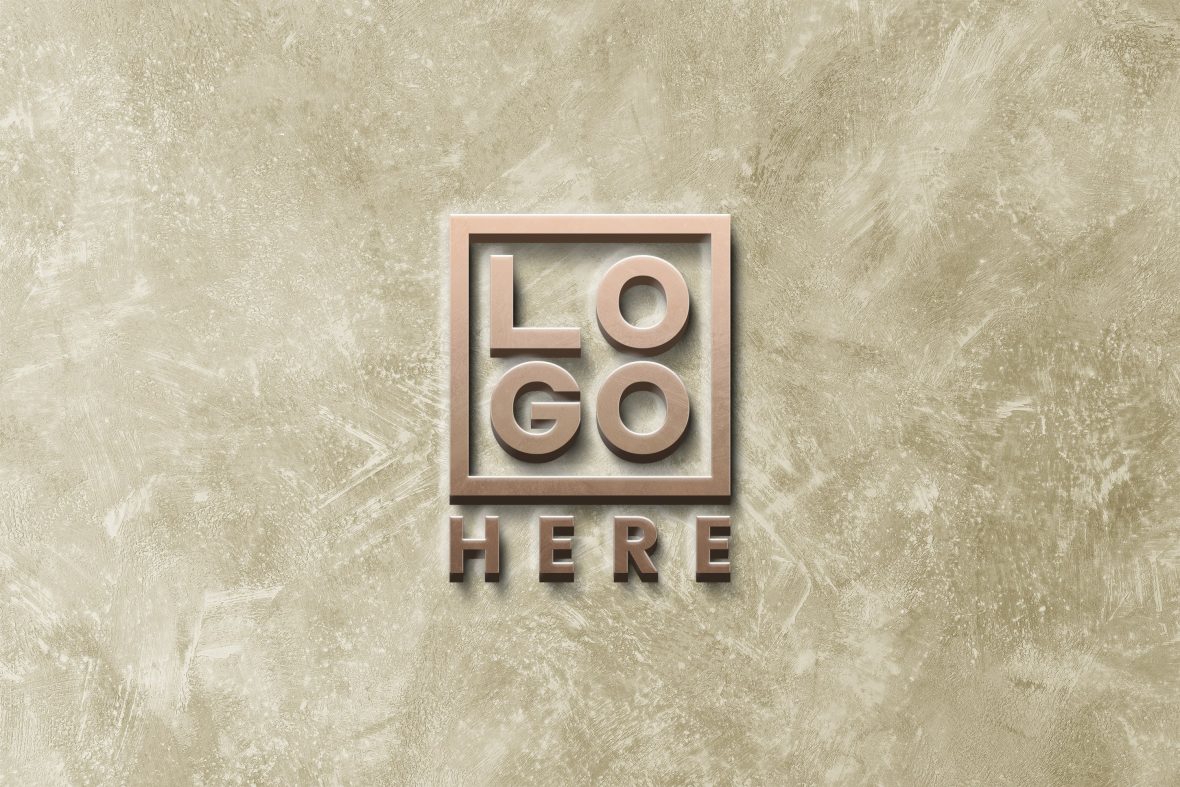 فایل موکاپ لوگو دیواری - Wall Front Logo Mockup
