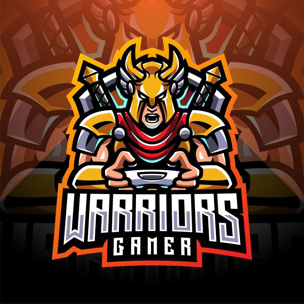 فایل لوگوی طلسم قبیله بازی Warriors - Warriors Gaming Clan Mascot Logo
