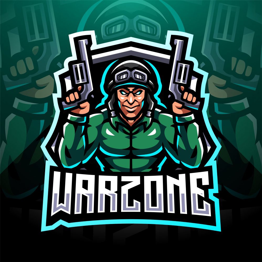 فایل لوگوی طلسم بازی Warzone - Warzone Gaming Mascot Logo