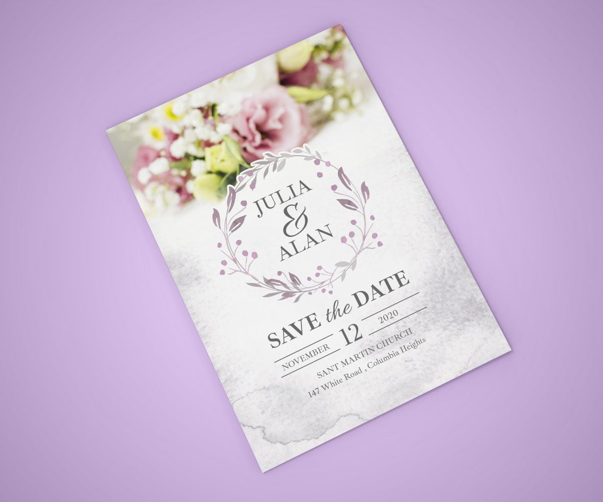 فایل موکاپ دعوت عروسی - Wedding Invitation Mockup
