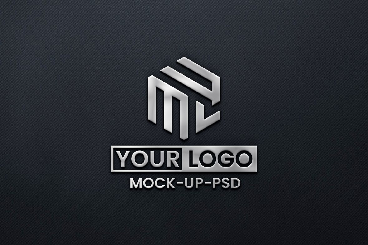 فایل موکاپ لوگوی سفید روی پارچه مشکی - White Logo Mockup on Black Textile