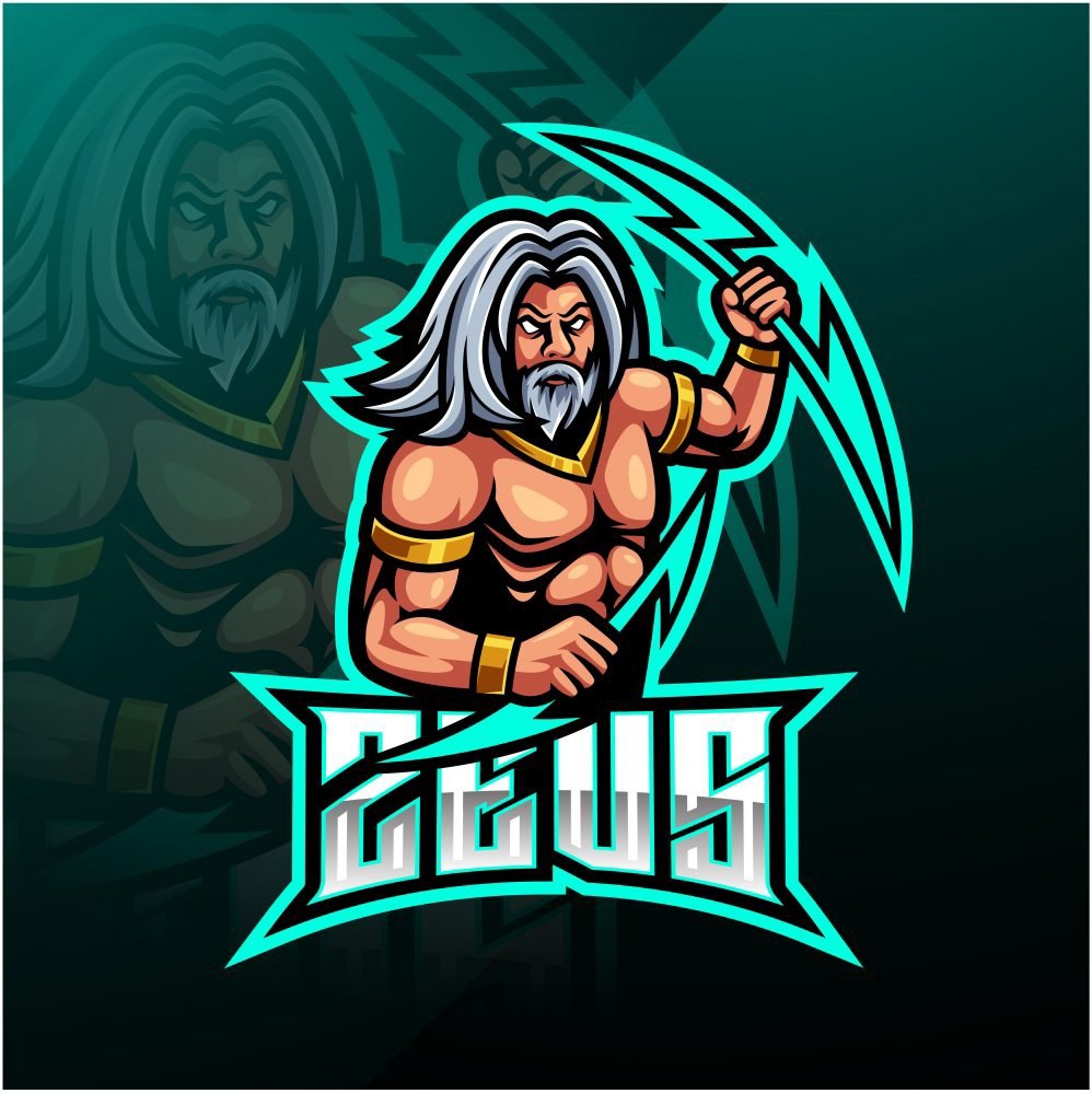 فایل لوگوی نماد ورزش‌های الکترونیکی زئوس - Zeus Esports Mascot Logo