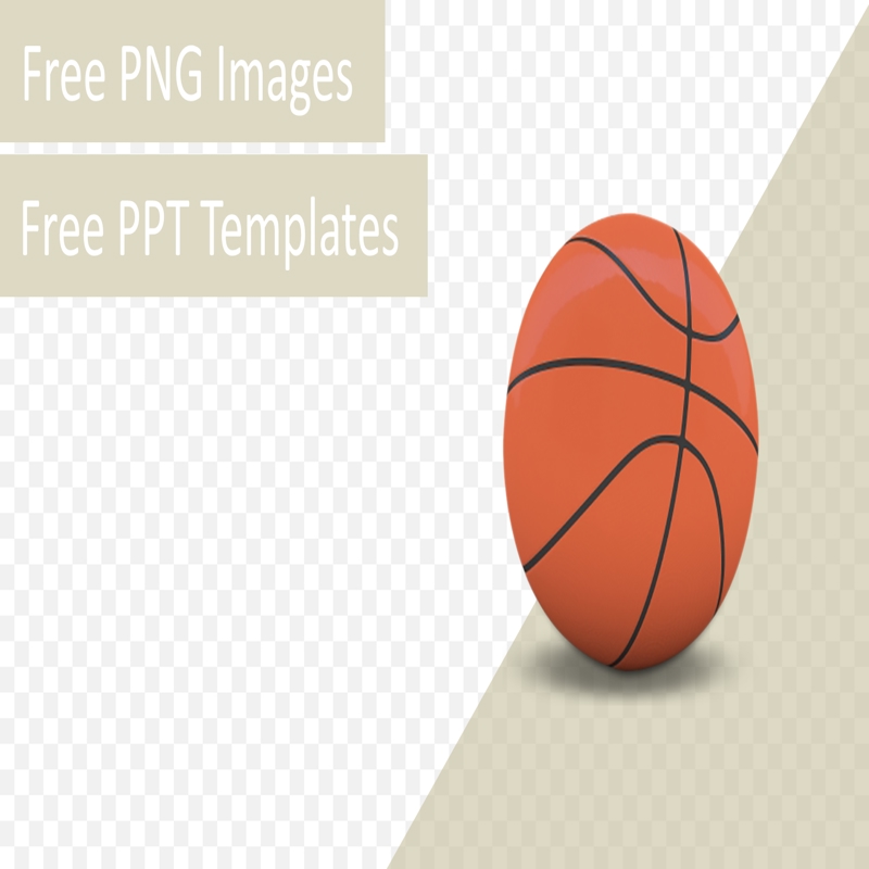 قالب حرفه ای پاورپوینت با موضوع با تصویر PNG بسکتبال سه‌بعدی ایزوله
