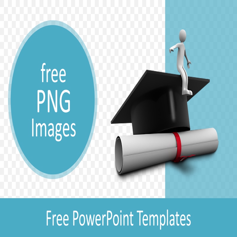 قالب حرفه ای پاورپوینت با موضوع با تصویر PNG پرتره مرد سه‌بعدی در حال فارغ‌التحصیلی